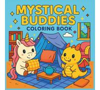 Mystical Buddies Coloring Book: Over 35 Unique Pages of Cute and Cozy Scenes Featuring Unicorns, Dragons, Bunnies, and More - Perfect for Kids and Relaxation for All Ages!