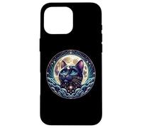 Mystical Cat Beneath a Radiant Full Moon Carcasa para iPhone 16 Pro MAX