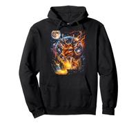 Mystical Ciervo Sika Luna Llena Woodland Art Sudadera con Capucha
