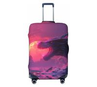 Mystical Dragon Under Moon - Fundas elásticas para equipaje de viaje, 45,7 a 81,3 cm, Black, S