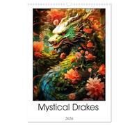 Mystical Drakes (Wall Calendar 2026 DIN A3 portrait), CALVENDO 12 Month Wall Calendar: Discover the enchanting world of dragons surrounded by lush ... journey through imagination and art.
