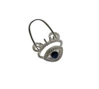 Mystical Eye Nails - Anillos llamativos con acabado metálico dorado y plateado, diseños transpirables, para cosplay, festivales, joyas, disfraz de fiesta de Halloween, With eyelashes, como se describe