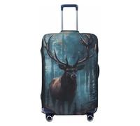Mystical Forest Elk Fundas de equipaje de viaje - Fundas elásticas para maletas protectoras para equipaje de 18 a 32 pulgadas, Negro -, G