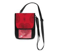 Mystical Heart with Eye Travel Passport Holder Neck Wallet Neck for Women Men RFID Blocking 7.5" x 6" Crossbody Bag Adjustable Strap, Corazón místico con ojo, 7.5" x 6"