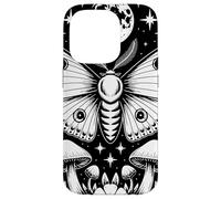 Mystical Moth Moon Stars Mushrooms Nature Gothic Mystical Carcasa para iPhone 14 Pro