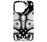 Mystical Moth Moon Stars Mushrooms Nature Gothic Mystical Carcasa para iPhone 14 Pro Max
