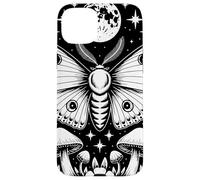 Mystical Moth Moon Stars Mushrooms Nature Gothic Mystical Carcasa para iPhone 15 Plus