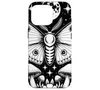 Mystical Moth Moon Stars Mushrooms Nature Gothic Mystical Carcasa para iPhone 16 Pro