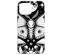 Mystical Moth Moon Stars Mushrooms Nature Gothic Mystical Carcasa para iPhone 16 Pro Max