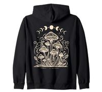Mystical-Mushroom Forestcore Celestial Fases Lunares Naturaleza Sudadera con Capucha