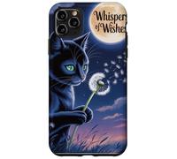Mystical Night Sky Cat with Dandelion Carcasa para iPhone 11 Pro Max