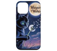 Mystical Night Sky Cat with Dandelion Carcasa para iPhone 12 mini