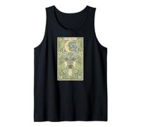 Mystical Pug Aullando a la Luna Tarot Card Art Dog Lover Camiseta sin Mangas