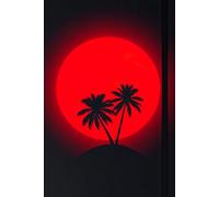 Mystical Red Moon Journal - Fantasy Writing Notebook: Celestial Palm Tree Island Diary | Gothic Aesthetic Notebook | Moon Lover Gift for Women & Teens