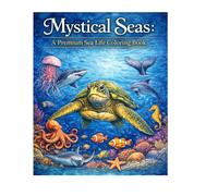 Mystical Seas: A Premium Sea Animals Coloring Book Featuring Ocean Life, Marine Creatures, and Relaxing Stress-Relief Designs for Adults & Teens
