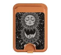 Mystical Sun Face Crescent Moon - Soporte magnético para tarjetas para iPhone 16, 15, 14, 13 Pro Max, multicolor