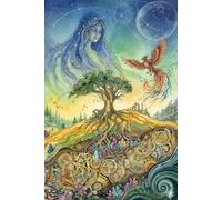 Mystical Tree of Life and Cosmic Goddess Journal: 6x9 Inch Paperback Notebook with 100 Lined Pages, Phoenix and Steampunk Clockwork Art Cover, Spiritual Diary for Manifestation, Dreams, and Reflection