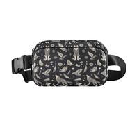 Mystical Wolves - Riñonera de moda con símbolo celestial para mujeres, hombres, adolescentes, mini bolso de cuerpo de croose con correa ajustable para viajes, correr, senderismo, lobos místicos,