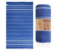 MyStilo Toalla de sauna XXL, toalla de baño grande y suave, 100 x 200 cm, secado rápido, toalla de playa de primera calidad, toalla para hombres, mujeres, yoga y fitness (sacos azules)
