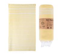 MyStilo Toalla de sauna XXL, toalla de baño grande y suave, 100 x 200 cm, secado rápido, toalla de playa de primera calidad, toalla para hombres, mujeres, yoga y fitness (amarillo)