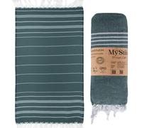 MyStilo Toalla de sauna XXL, toalla de baño grande y suave, 100 x 200 cm, secado rápido, toalla de playa de primera calidad, toalla para hombres, mujeres, yoga y fitness (azul petróleo)