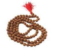 mystique India Rudraksha Japa Mala 108 + 1 cuentas de oración, Rudraksh, Rudraksh