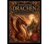 Mystische Drachen - Fantasy Ausmalbuch für Erwachsene: 50 magische Motive mit majestätischen Drachen, Schlössern und Mandalas zum Ausmalen und Entspannen