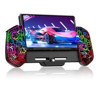 MystNova Controladores de interruptor, interruptor de palanca de mando con efecto Hall, Joypad para Nintendo Switch/OLED, control inalámbrico de tamaño completo con luces LED. Modo remoto de mano sin