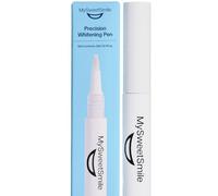 MySweetSmile Lápiz blanqueador dental de precisión MySweetSmile - Fórmula Pap - Seguro para el esmalte - Sin sensibilidad - Aprobado por dentistas - Marca galardonada en IndyBest - Sabor a menta