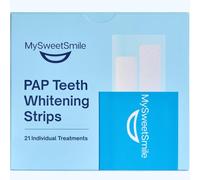 MySweetSmile Tiras Blanqueadoras de Dientes PAP - Fórmula Segura para el Esmalte y Sin Sensibilidad - 42 Tiras Blanqueadoras Sin Peróxido - Aprobadas por Dentistas - 21 Tratamientos - Sabor a Menta
