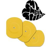 MySweetStitch - 10 x Parche FreeStyle Libre 1 & 2 Oval con agujero de ventilación, Overpatch Ø 70 x 55 mm, protector sensor, parches sensor, impermeable, transpirable, suave para la piel, Amarillo