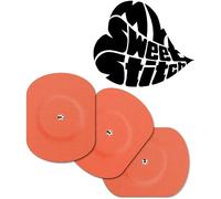 MySweetStitch - 10 x Parche FreeStyle Libre 1 & 2 Oval con agujero de ventilación, Overpatch Ø 70 x 55 mm, protector sensor, parches sensor, impermeable, transpirable, suave para la piel, Coral