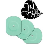 MySweetStitch - 10 x Parche FreeStyle Libre 1 & 2 Oval con agujero de ventilación, Overpatch Ø 70 x 55 mm, protector sensor, parches sensor, impermeable, transpirable, suave para la piel, Menta