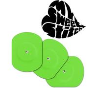 MySweetStitch - 10 x Parche FreeStyle Libre 1 & 2 Oval con agujero de ventilación, Overpatch Ø 70 x 55 mm, protector sensor, parches sensor, impermeable, transpirable, suave para la piel, Verde