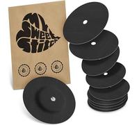 MySweetStitch - 10 x Parche FreeStyle Libre 1 & 2 Redondo con agujero de ventilación, Overpatch Ø 65 mm, protector sensor, parches sensor, impermeable, transpirable, Negro