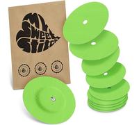 MySweetStitch - 10 x Parche FreeStyle Libre 1 & 2 Redondo con agujero de ventilación, Overpatch Ø 65 mm, protector sensor, parches sensor, impermeable, transpirable, Verde