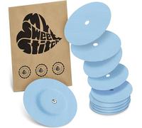 MySweetStitch - 10 x Parche FreeStyle Libre 1 & 2 Redondo con agujero de ventilación, Overpatch Ø 65 mm, protector sensor, parches sensor, impermeable, transpirable, Azul Hielo