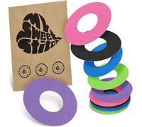 MySweetStitch - 10 x Parche FreeStyle Libre 1 & 2, Ringpatch Ø 65 mm, interior Ø 28 mm, protector sensor, parches sensor, impermeable, transpirable, suave para la piel, Arcoíris