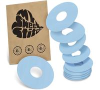 MySweetStitch - 10 x Parche FreeStyle Libre 3 Redondo, Ringpatch Ø 60 mm, interior Ø 20 mm, protector sensor, parches sensor, impermeable, transpirable, suave para la piel, Azul Hielo