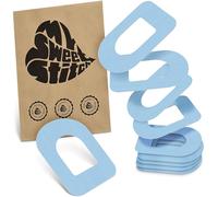 MySweetStitch - 10 x Parche Omnipod, Ringpatch Ø 95 x 72 mm, protector sensor, parches sensor, impermeable, transpirable, suave para la piel, Azul Hielo