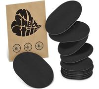 MySweetStitch - 10x Parche Sensor universal ovalado, apósito de fijación para FreeStyle Libre 3, Dexcom G7, Omnipod y más, impermeable, transpirable, suave para la piel, Negro