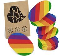 MySweetStitch - 10x Parche Sensor universal ovalado, apósito de fijación para FreeStyle Libre 3, Dexcom G7, Omnipod y más, impermeable, transpirable, suave para la piel, Pride