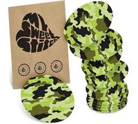 MySweetStitch - 10x Parche Sensor universal redondo, apósito de fijación para FreeStyle Libre 3, Dexcom G7, Omnipod y más, impermeable, transpirable, suave para la piel, Camuflaje