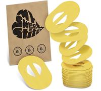 MySweetStitch - 25 x Parche Enlite Guardian, Overpatch Ø 80 x 65 mm, interior Ø 10 mm, protector sensor, parches sensor, impermeable, transpirable, suave para la piel, Amarillo