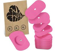 MySweetStitch - 25 x Parche FreeStyle Libre 1 & 2 Oval con agujero de ventilación, Overpatch Ø 70 x 55 mm, protector sensor, parches sensor, impermeable, transpirable, suave para la piel, Rosa