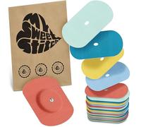 MySweetStitch - 25 x Parche FreeStyle Libre 1 & 2 Oval con agujero de ventilación, Overpatch Ø 70 x 55 mm, protector sensor, parches sensor, impermeable, transpirable, suave para la piel, Pastel