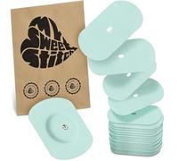 MySweetStitch - 25 x Parche FreeStyle Libre 1 & 2 Oval con agujero de ventilación, Overpatch Ø 70 x 55 mm, protector sensor, parches sensor, impermeable, transpirable, suave para la piel, Menta