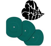 MySweetStitch - 25 x Parche FreeStyle Libre 1 & 2 Oval con agujero de ventilación, Overpatch Ø 70 x 55 mm, protector sensor, parches sensor, impermeable, transpirable, suave para la piel, Petróleo