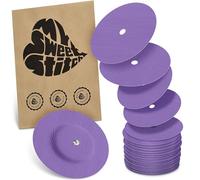 MySweetStitch - 25 x Parche FreeStyle Libre 1 & 2 Redondo con agujero de ventilación, Overpatch Ø 65 mm, protector sensor, parches sensor, impermeable, transpirable, Morado