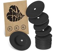 MySweetStitch - 25 x Parche FreeStyle Libre 1 & 2 Redondo con agujero de ventilación, Overpatch Ø 65 mm, protector sensor, parches sensor, impermeable, transpirable, Negro